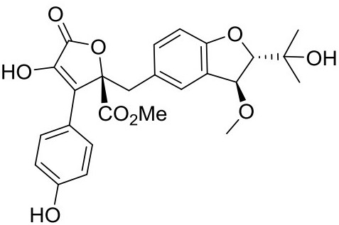 A kind of preparation method and application of aromatic crotonolactone