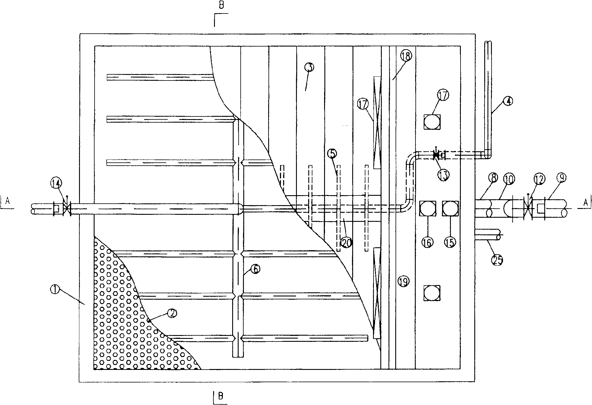 Non-blocking aeration biological filter