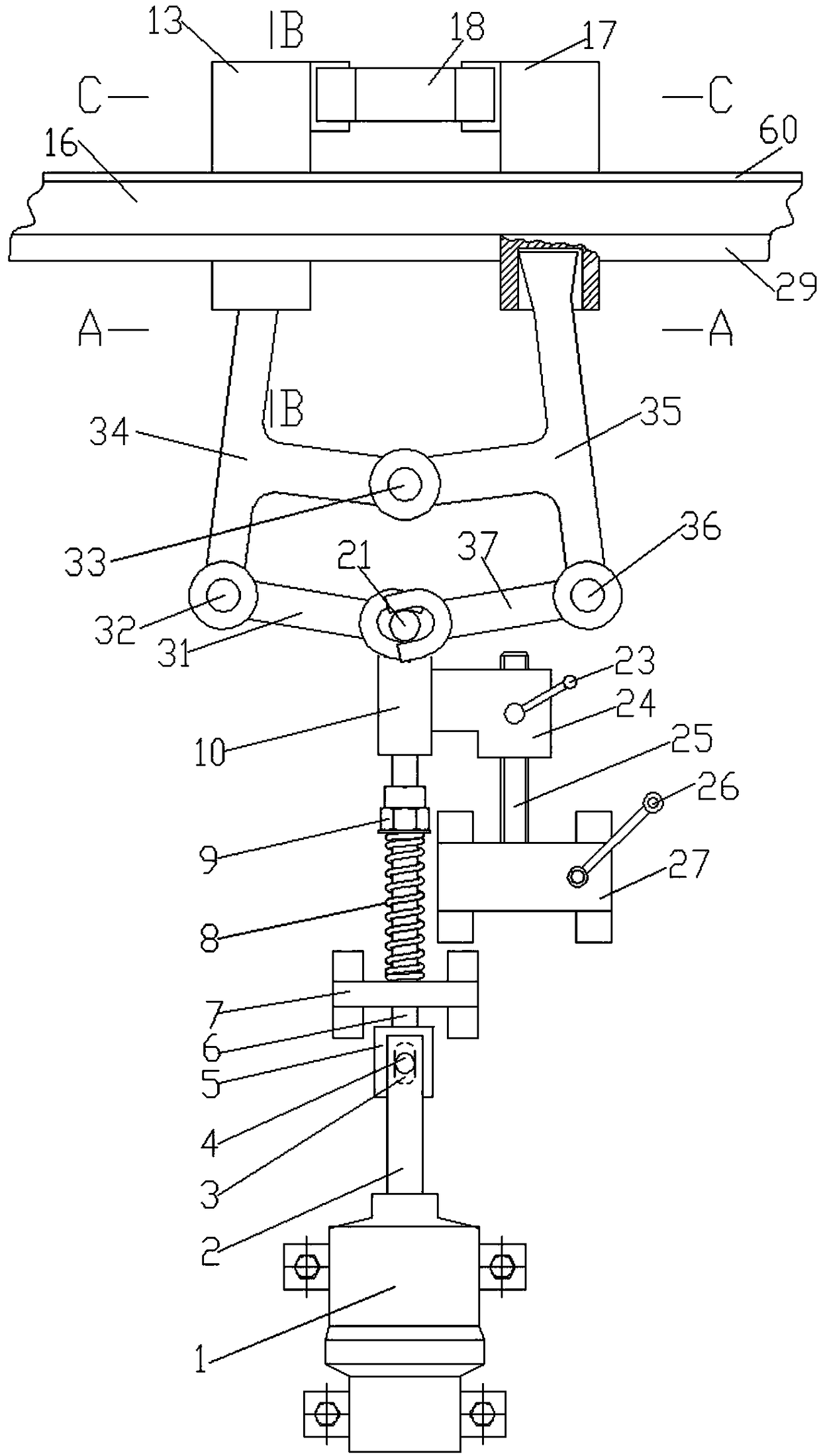 Rack and pinion lifting equipment Horizontal electromagnetic pull safety brake device