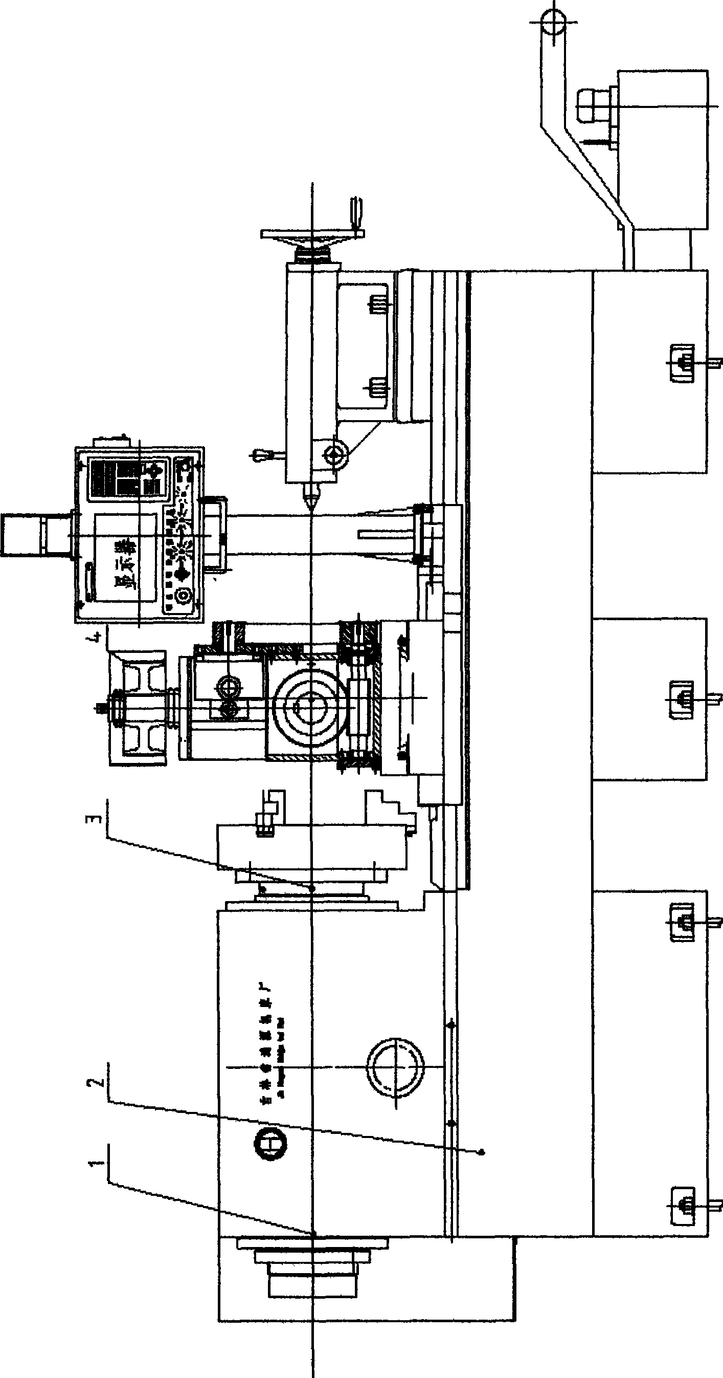 Digital control helical turning-milling machine