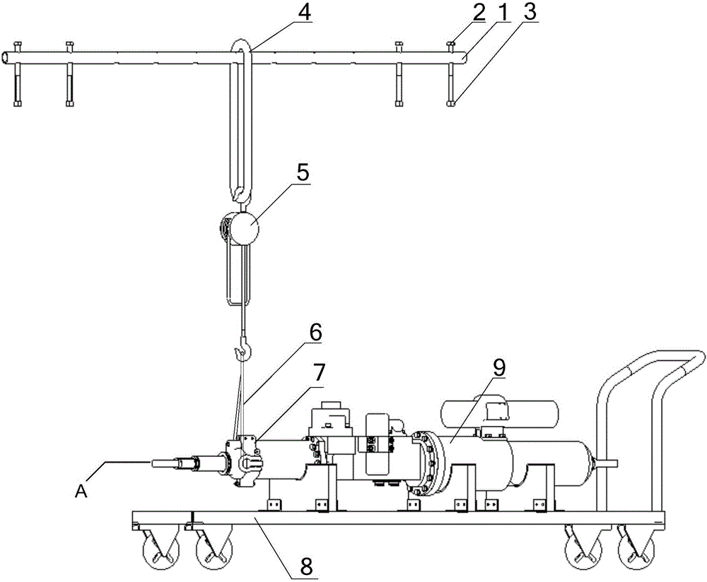 Device and method for installing servo mechanism in compact space of rocket cabin section