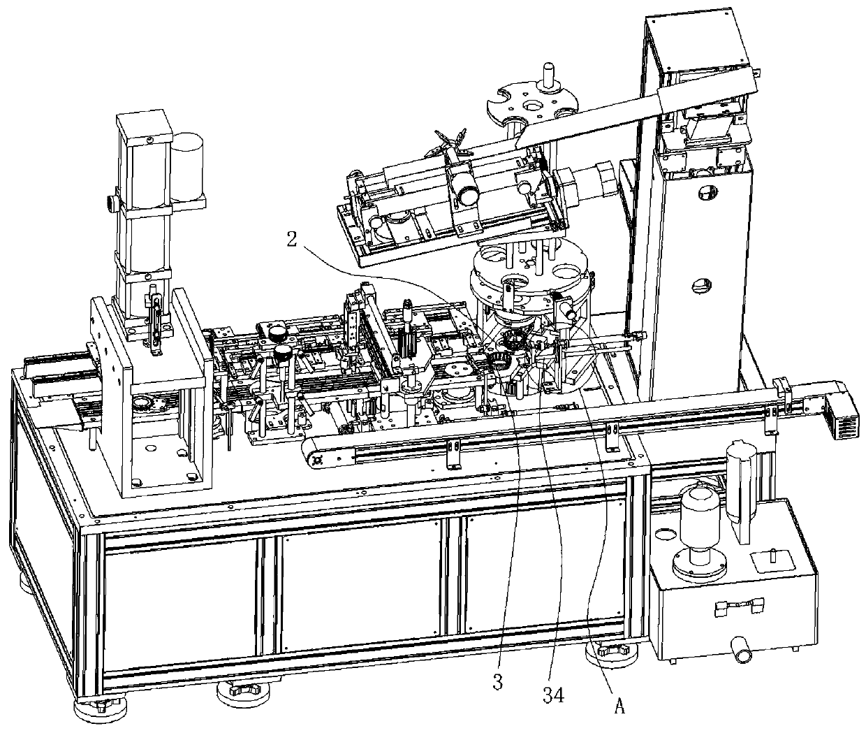 Tapered roller bearing assembling machine