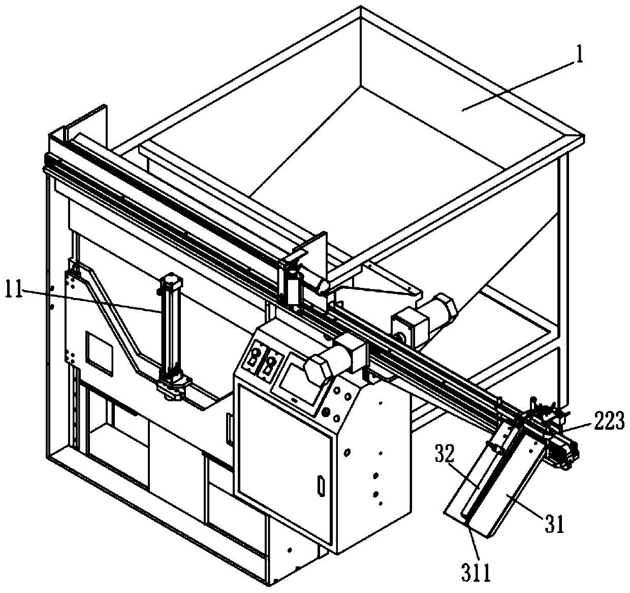 Automatic arranging and feeding device for firework cylinders