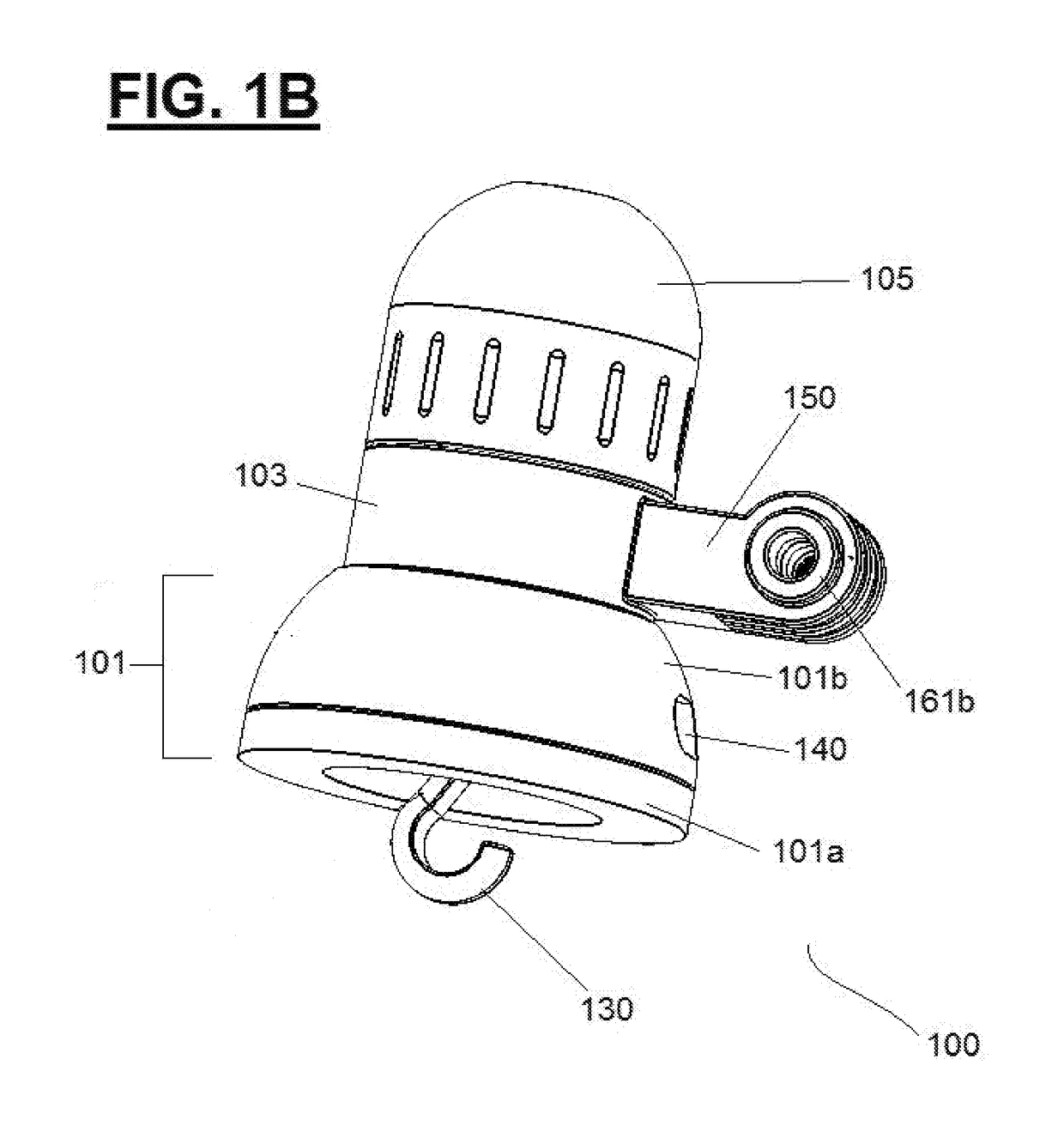 Surfboard leash plug adapter with mounting mechanism for devices and related methods