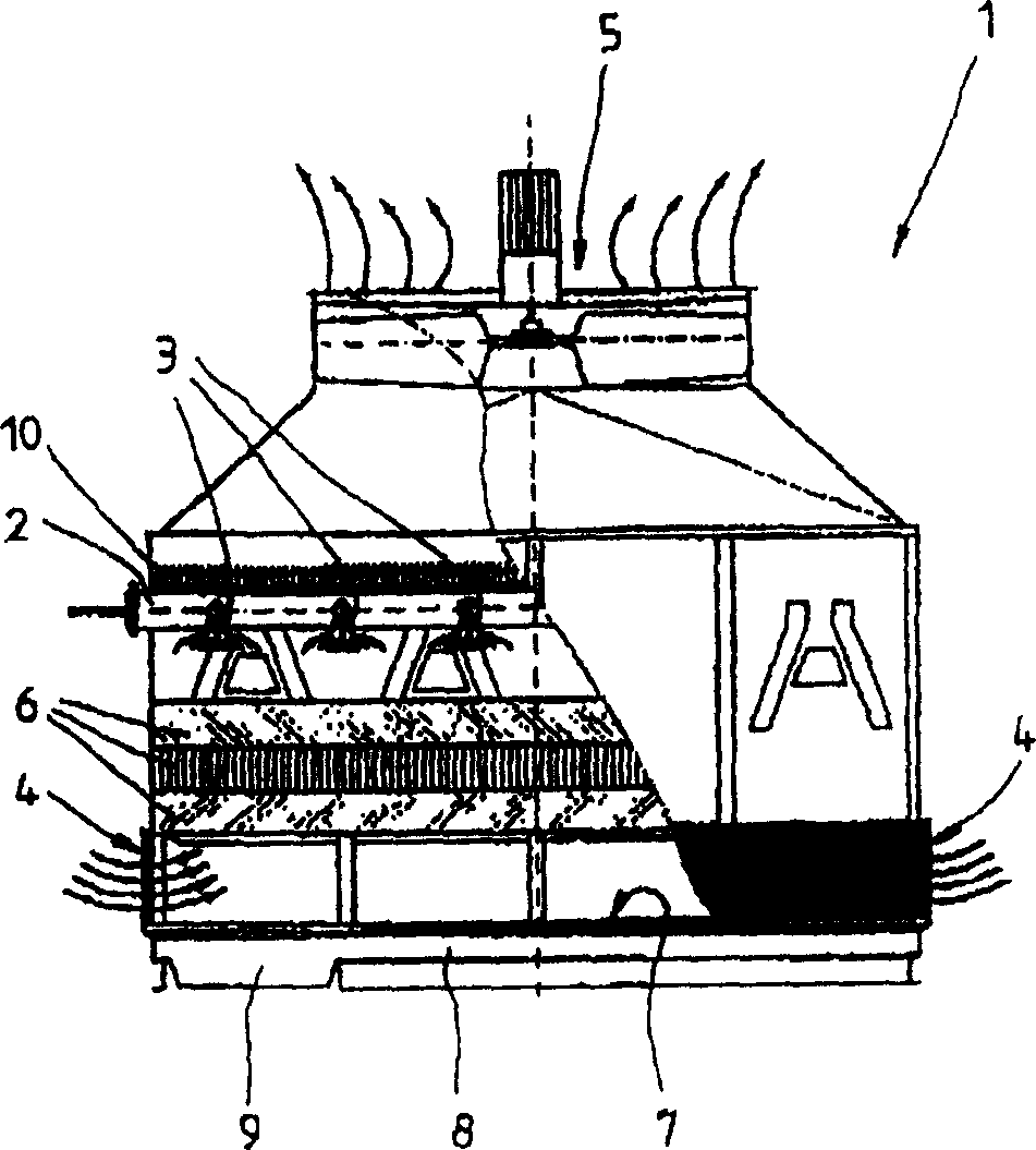 Internal inserts in cooling towers