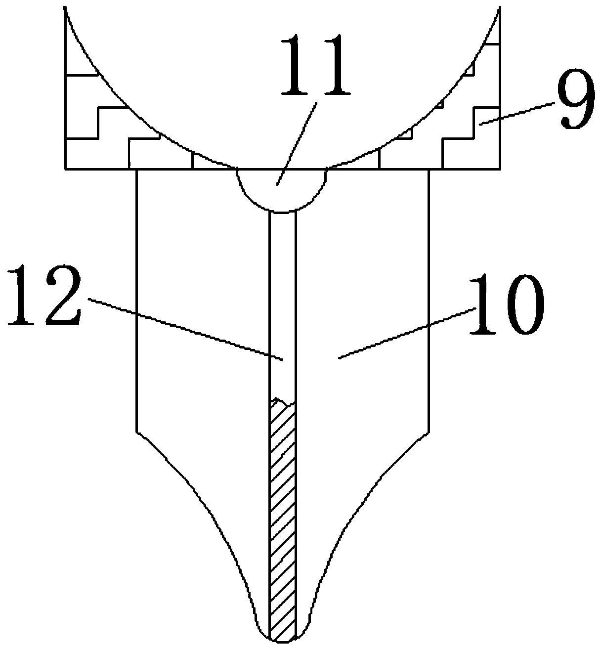 Novel engraving drill bit utilizing wall attaching function of air flow
