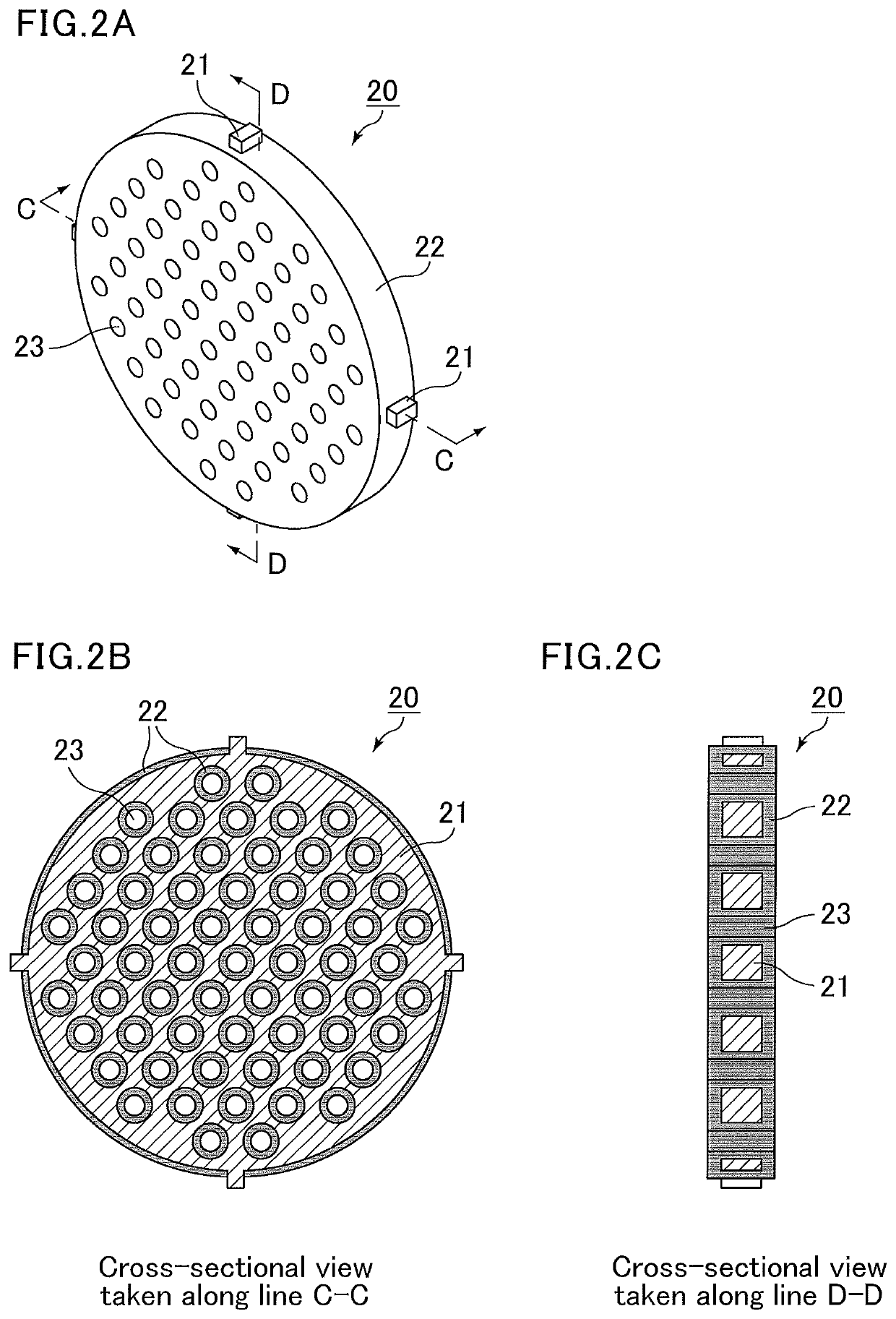 Diffusing member, exhaust gas purification device, and use of diffusing member in exhaust gas purification device