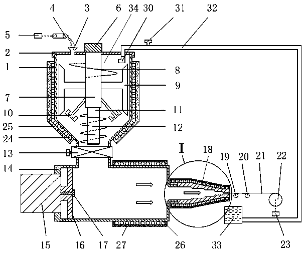 Extrusion device and method for oriented chopped carbon fiber reinforced thermoplastic composite