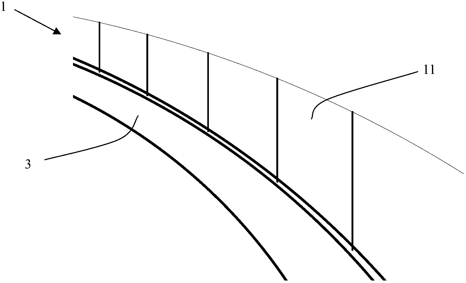Construction method of arc-shaped full glass balustrade