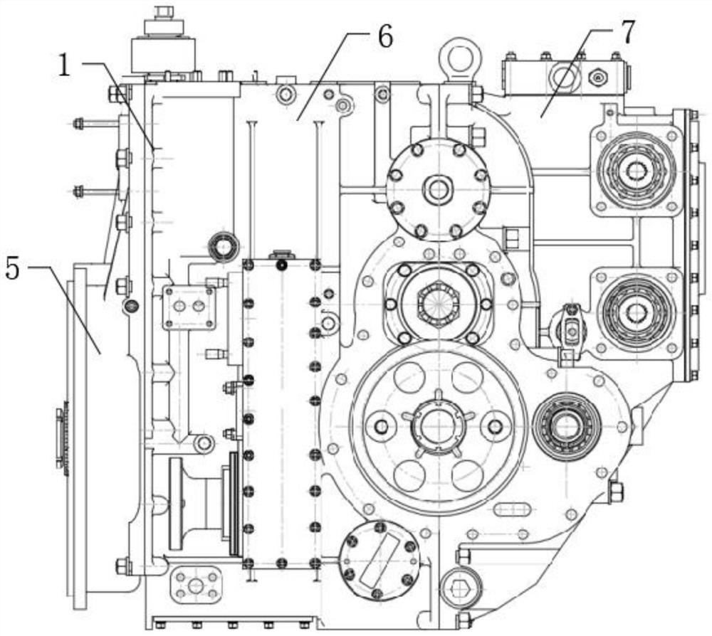 Integrated transmission case integration technology and overall arrangement scheme