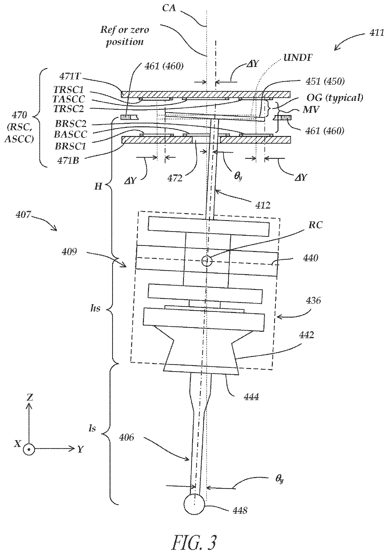Inductive position detection configuration for indicating a measurement device stylus position
