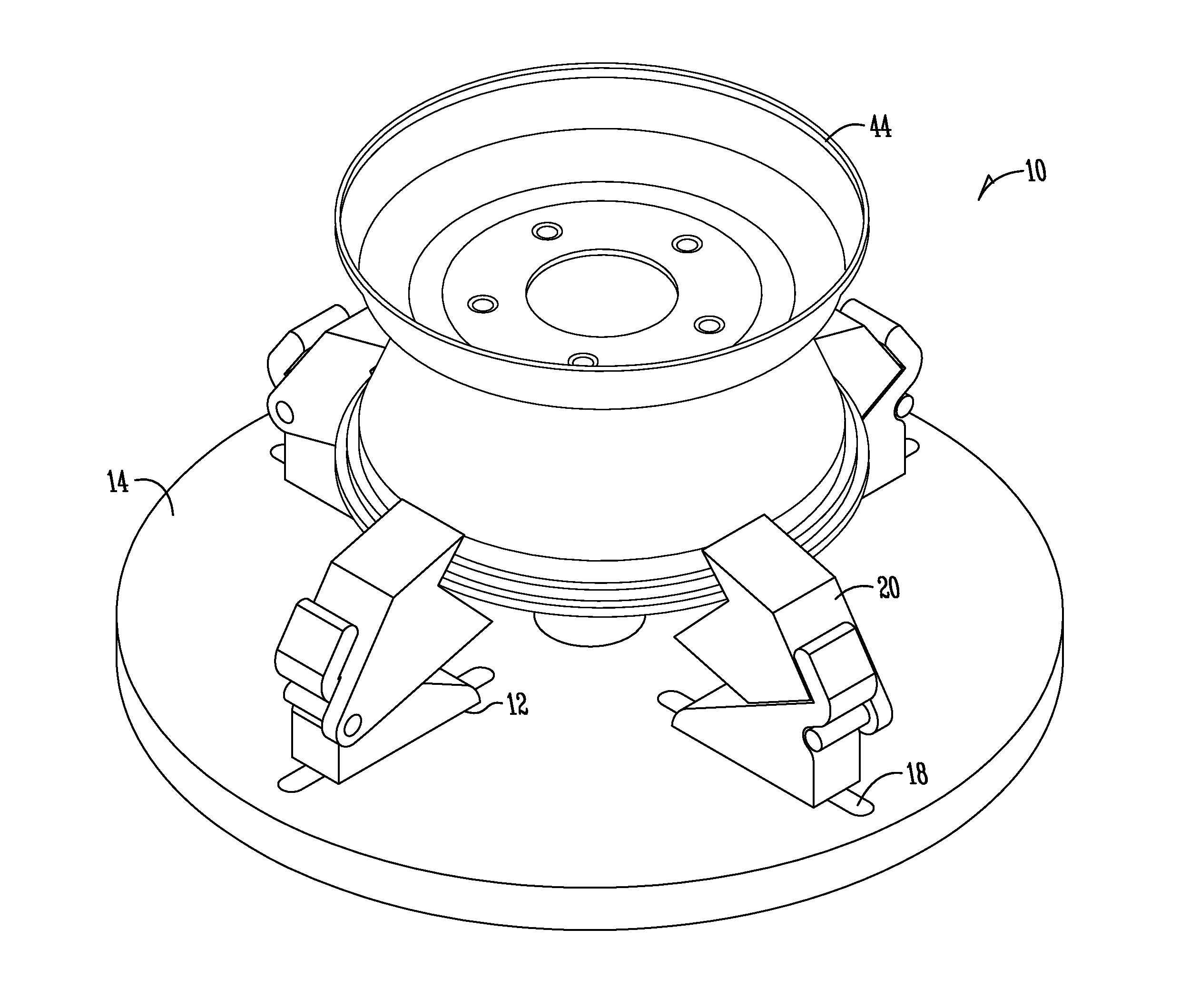 Attachment for tire mounting machine