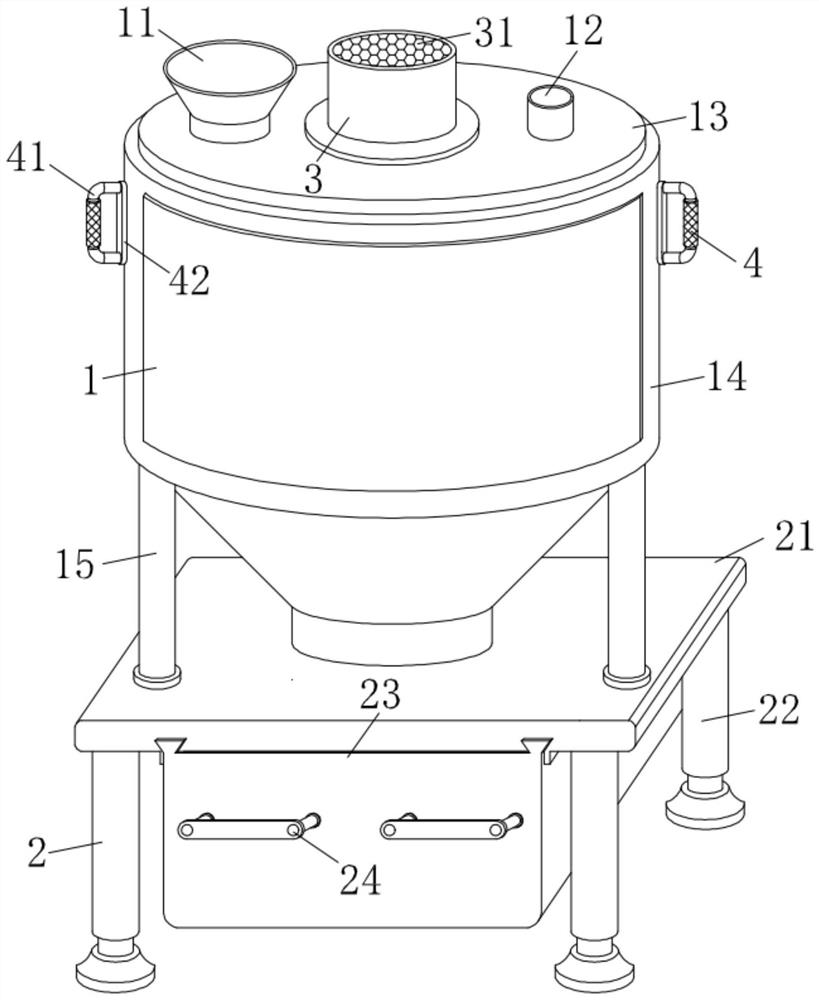 Sauce marinated beef offal seasoning blending device and blending method thereof