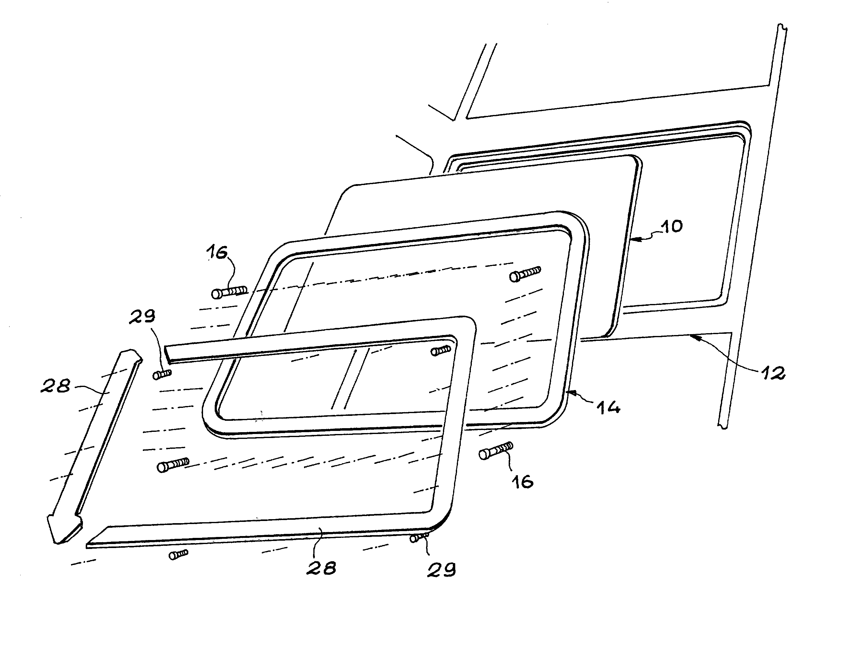 Aircraft windshield attachment device