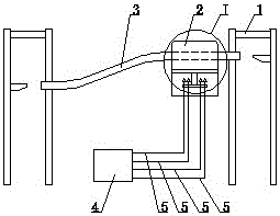 Self-propelled trolley conveying line polling device