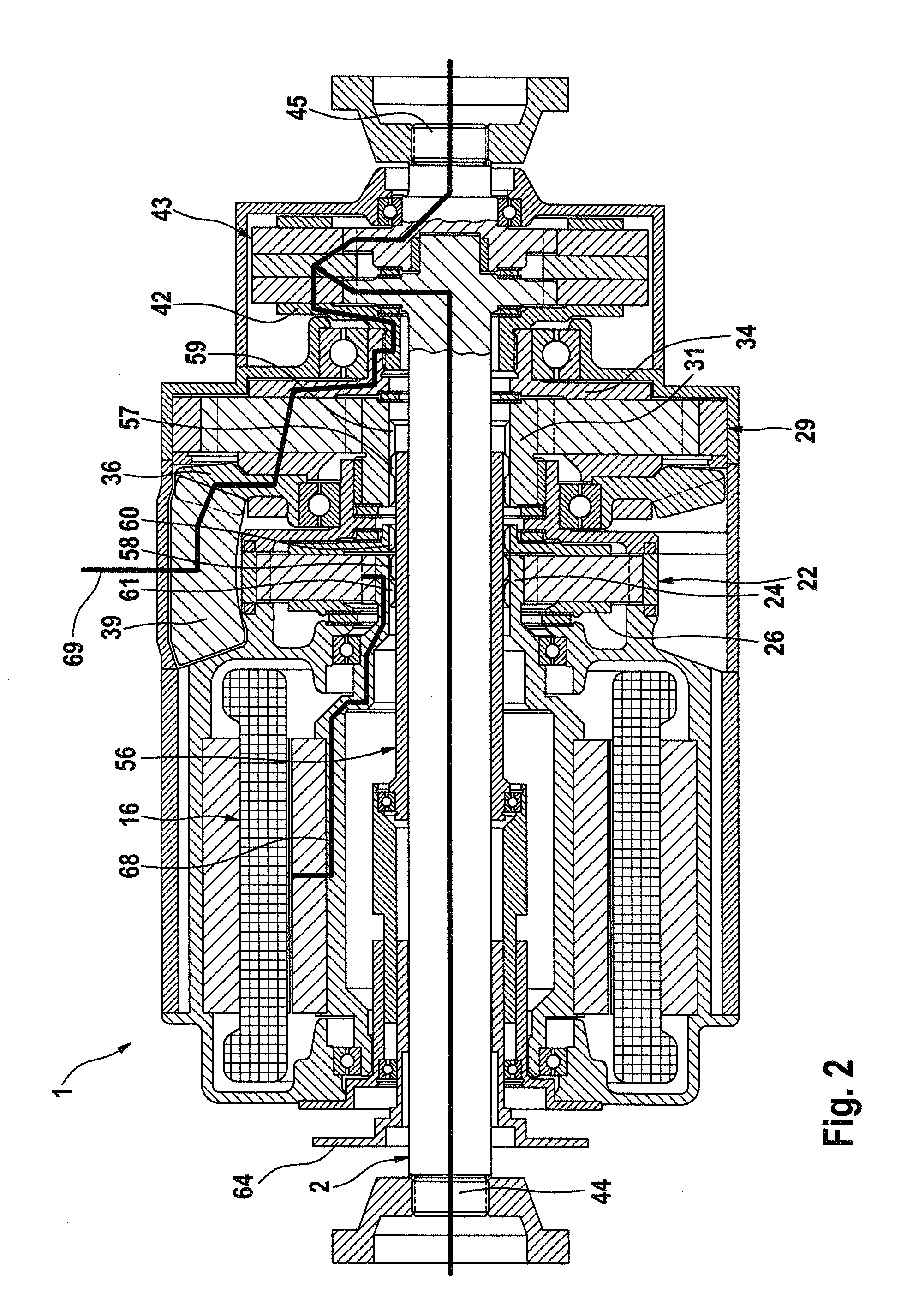 Drive system and motor vehicle having such a drive system