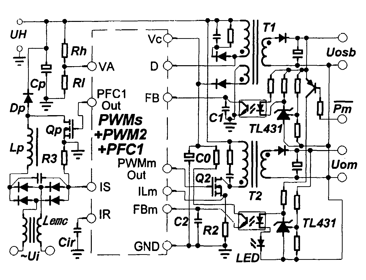 Green switch power supply with standby function and its IC