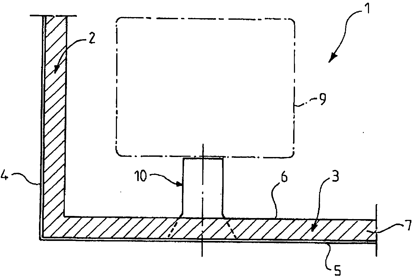Sealed and insulating vessel comprising a support foot