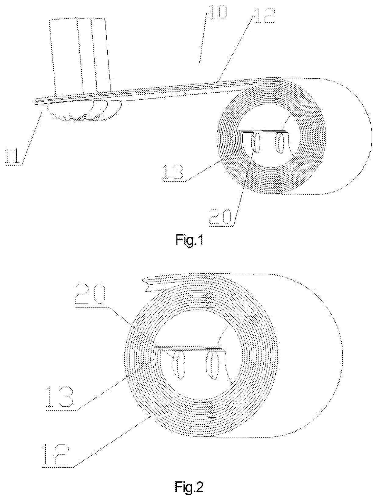 Multilayer wind spring for a display support and lifting support thereof