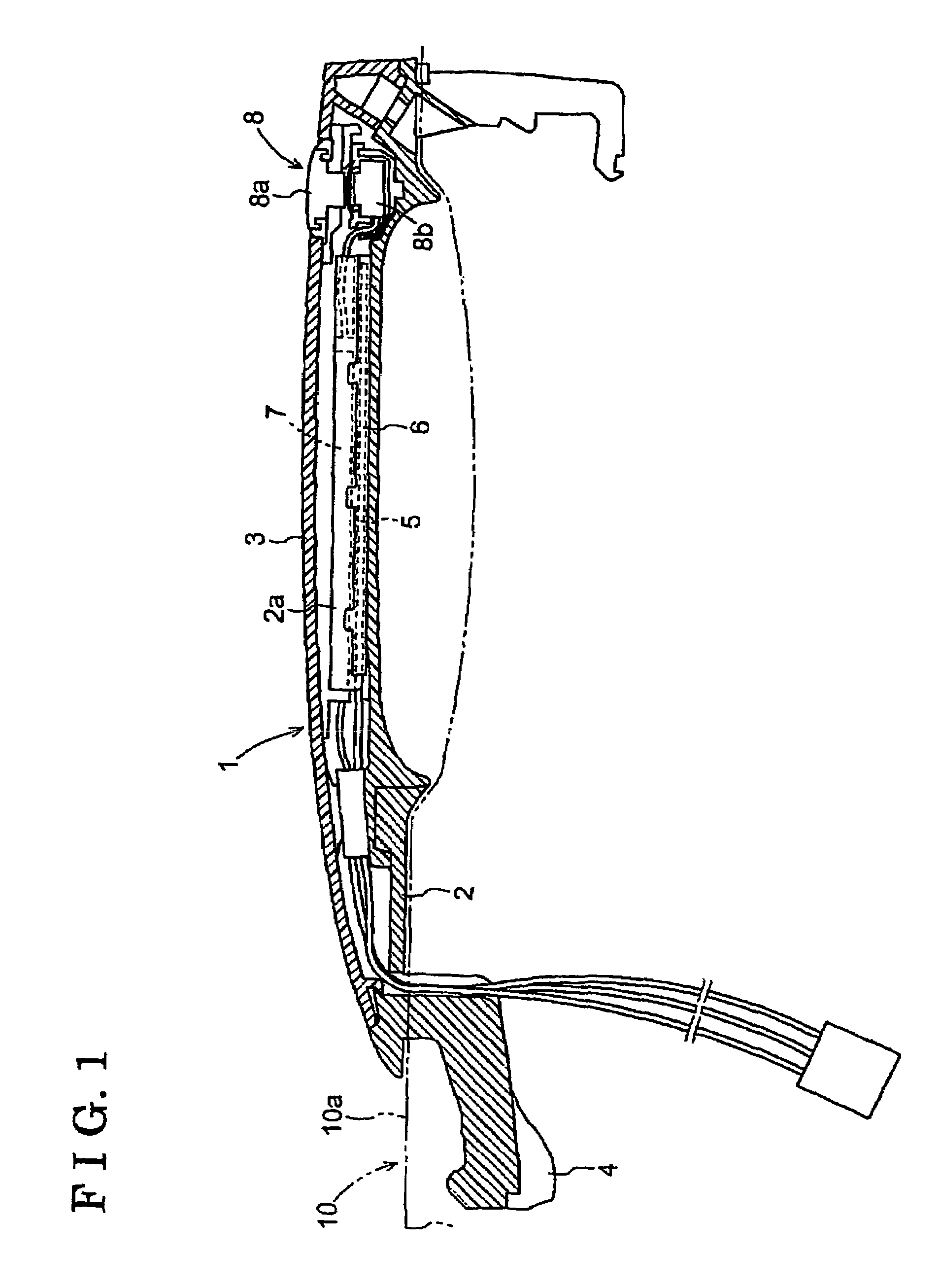 Human body detecting device for vehicles