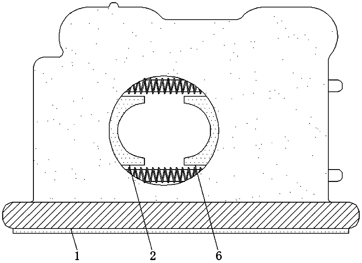 Aluminum alloy fixing device with outer wall clamping and inner wall supporting functions