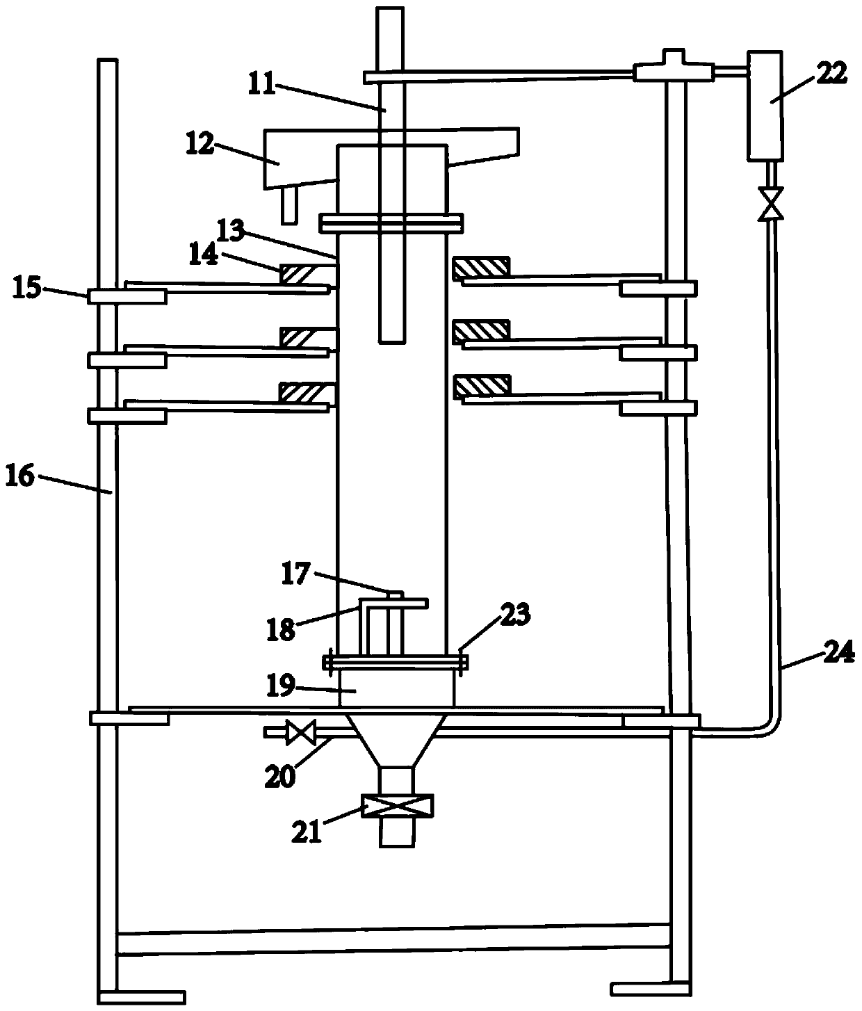 Magnetic flotation column with adjustable coil height and forced ore discharge device and control method thereof