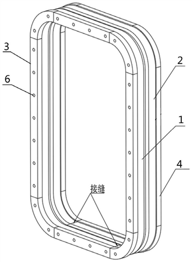 U-shaped capsule concave-convex coupling type outer windshield and railway vehicle
