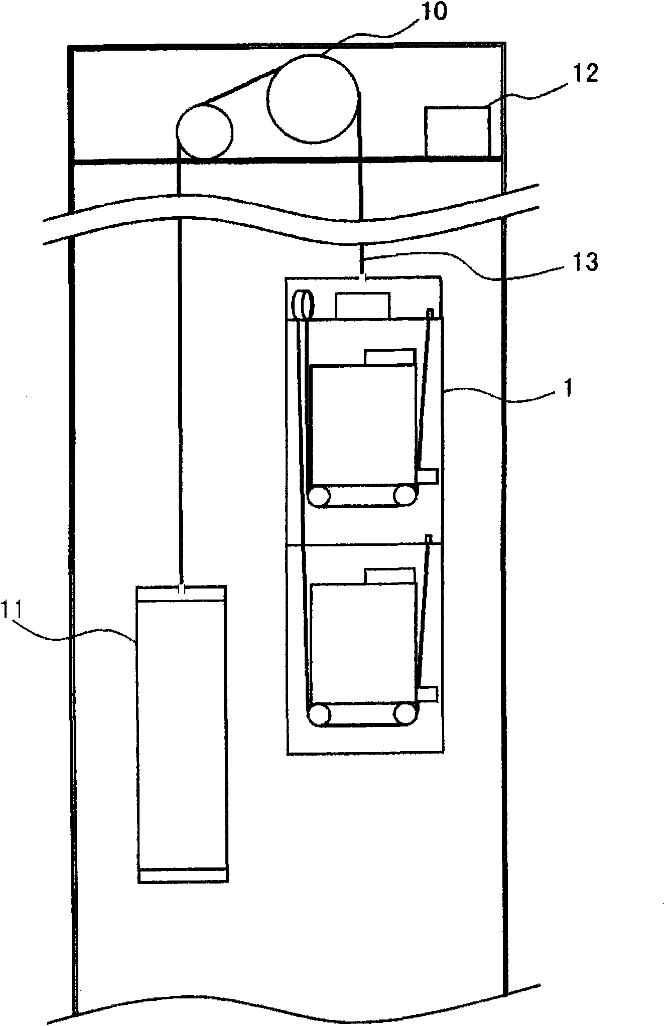 Double layer elevator and control method for double layer elevator