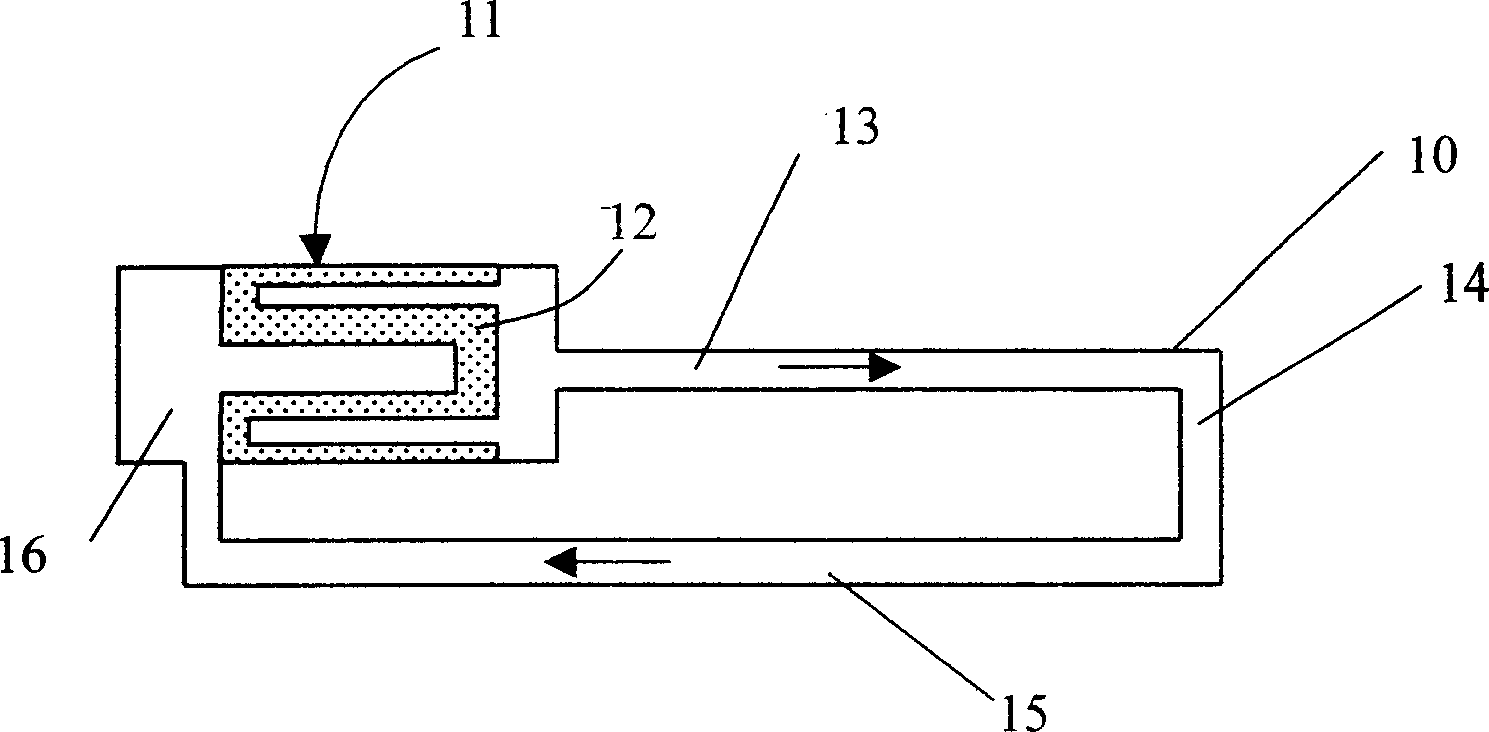 Transmission canal with diphasic heat sink