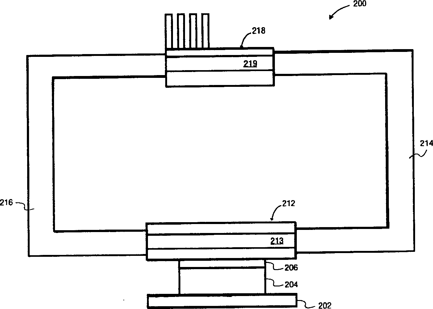 Transmission canal with diphasic heat sink
