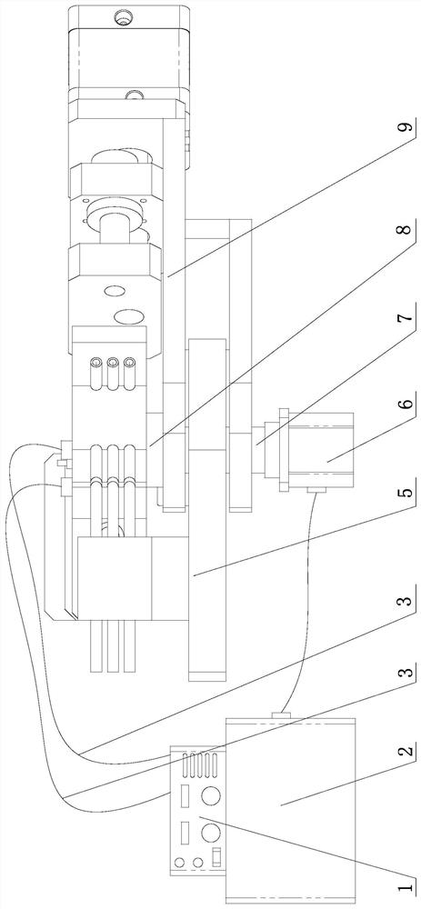 A micro heat pipe current assisted bending forming device and method
