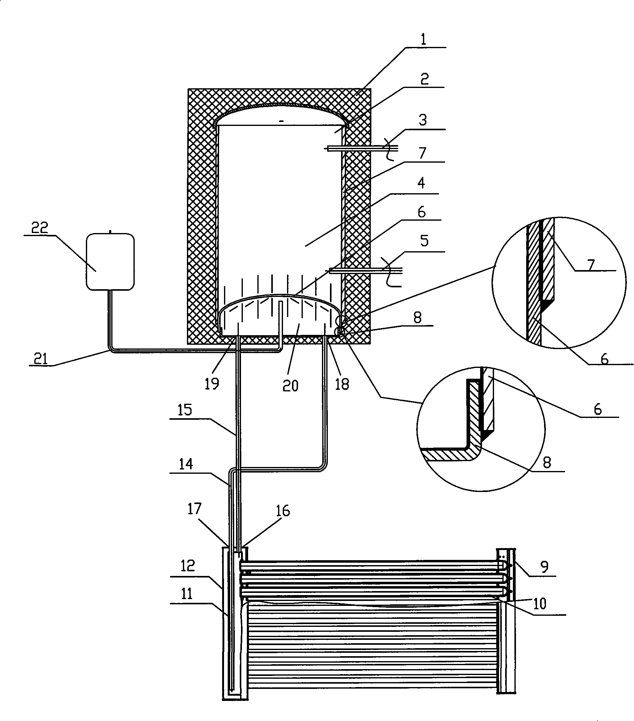 Pressure bearing type solar water heater