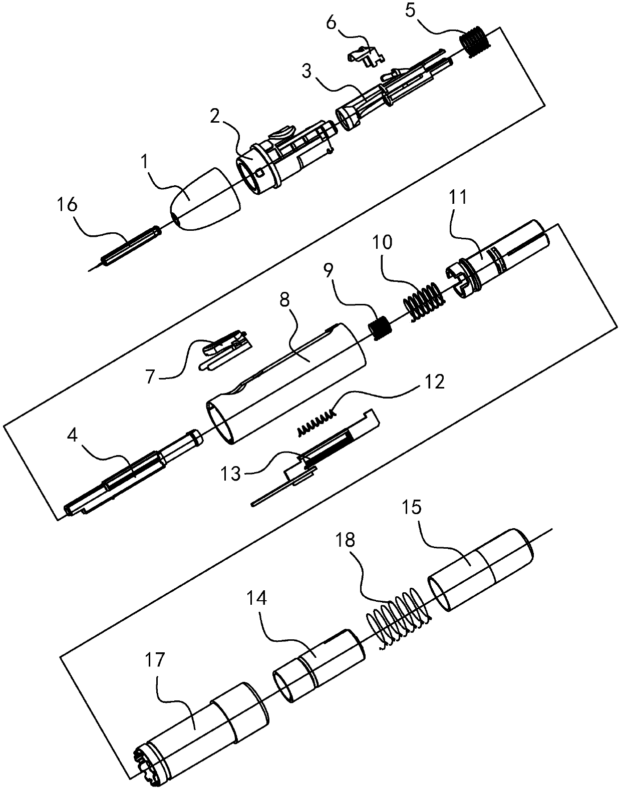 Dismounting-free cap assembling and disassembling needle type blood sampling pen