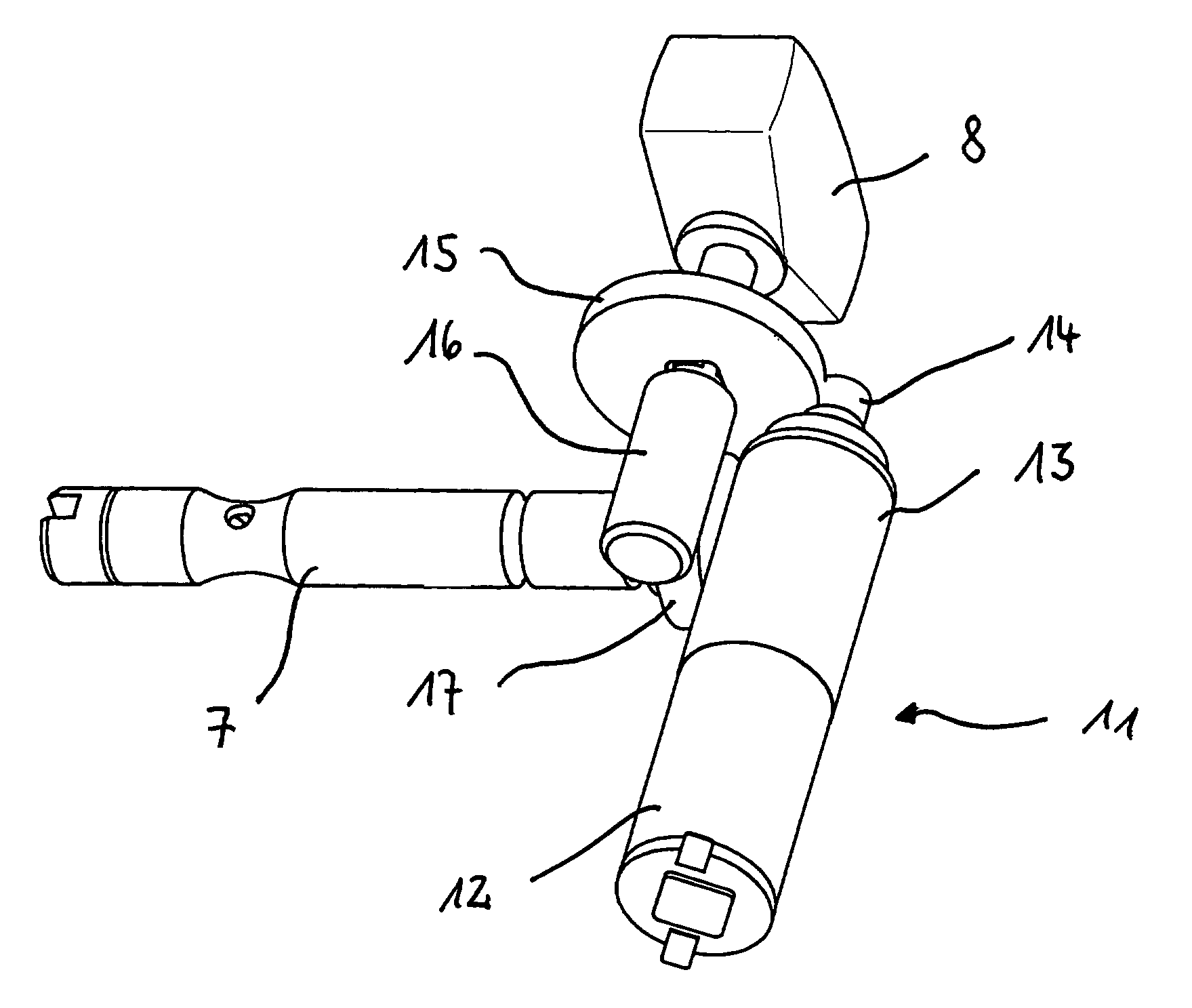 Device for adjusting the tension of the strings of a guitar or of a bass