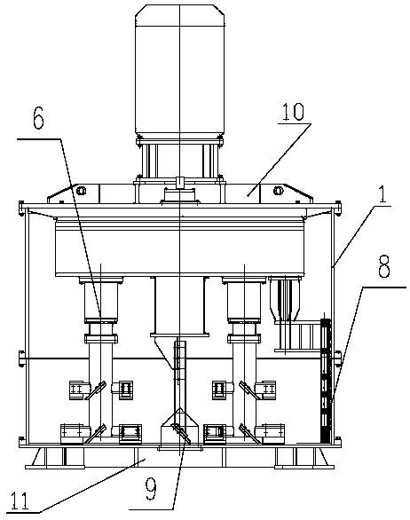 Multi-rotor frequency-changing sand mixer and sand mixing method