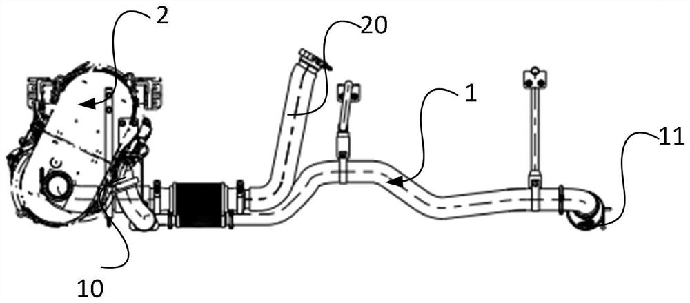 Exhaust tail pipe of hazardous chemical vehicle