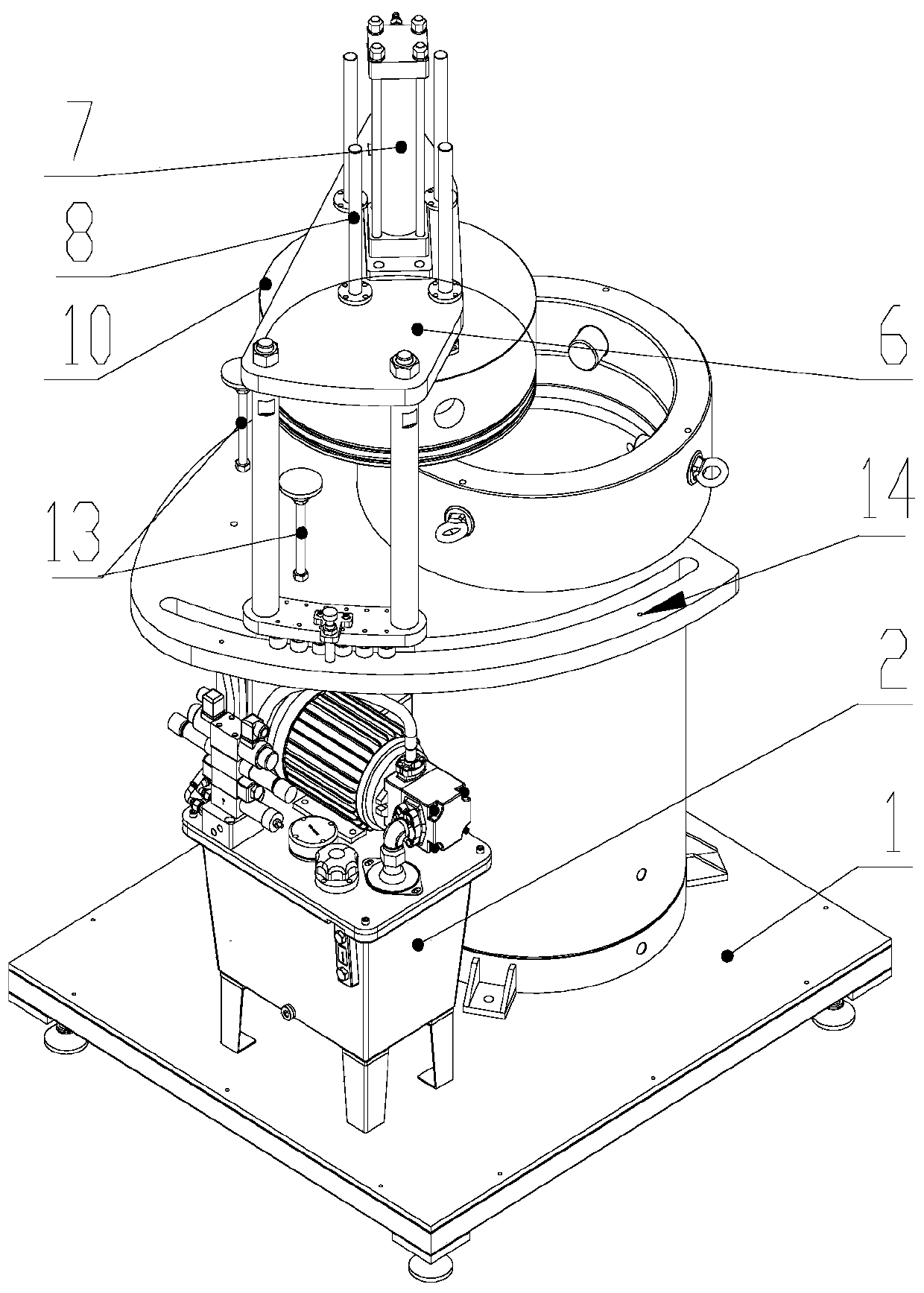 Pressure tank device for simulating deep oversea external pressure test