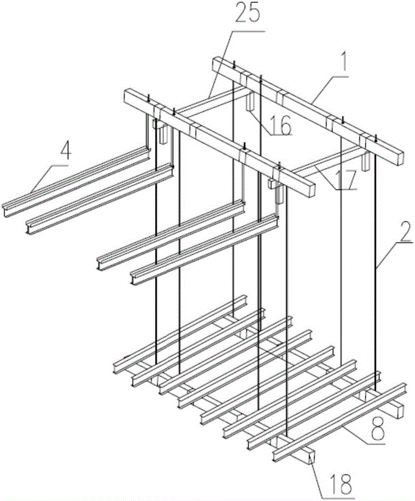 A corrugated rigid web construction hanging basket and construction technology