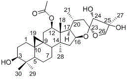 Cimicifuga triterpenoid compound and application thereof