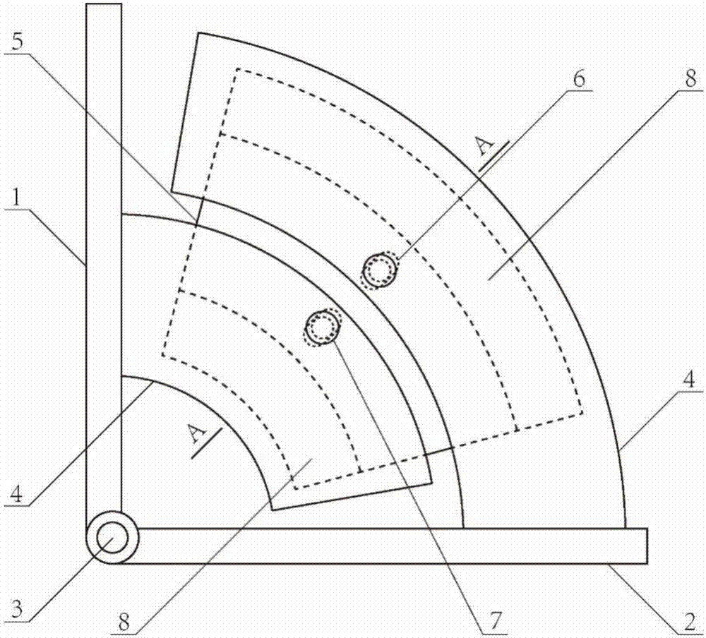 Fan-shaped supporting rotating amplifying type joint shearing damper