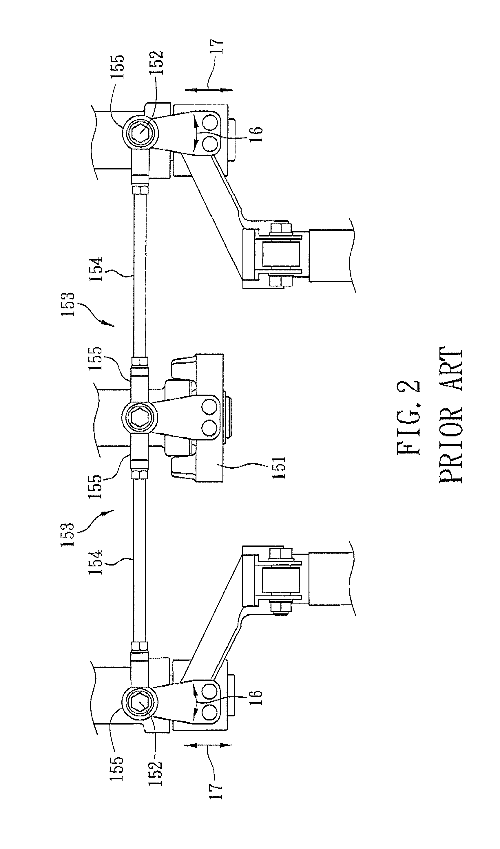Steering apparatus for a vehicle having two front wheels