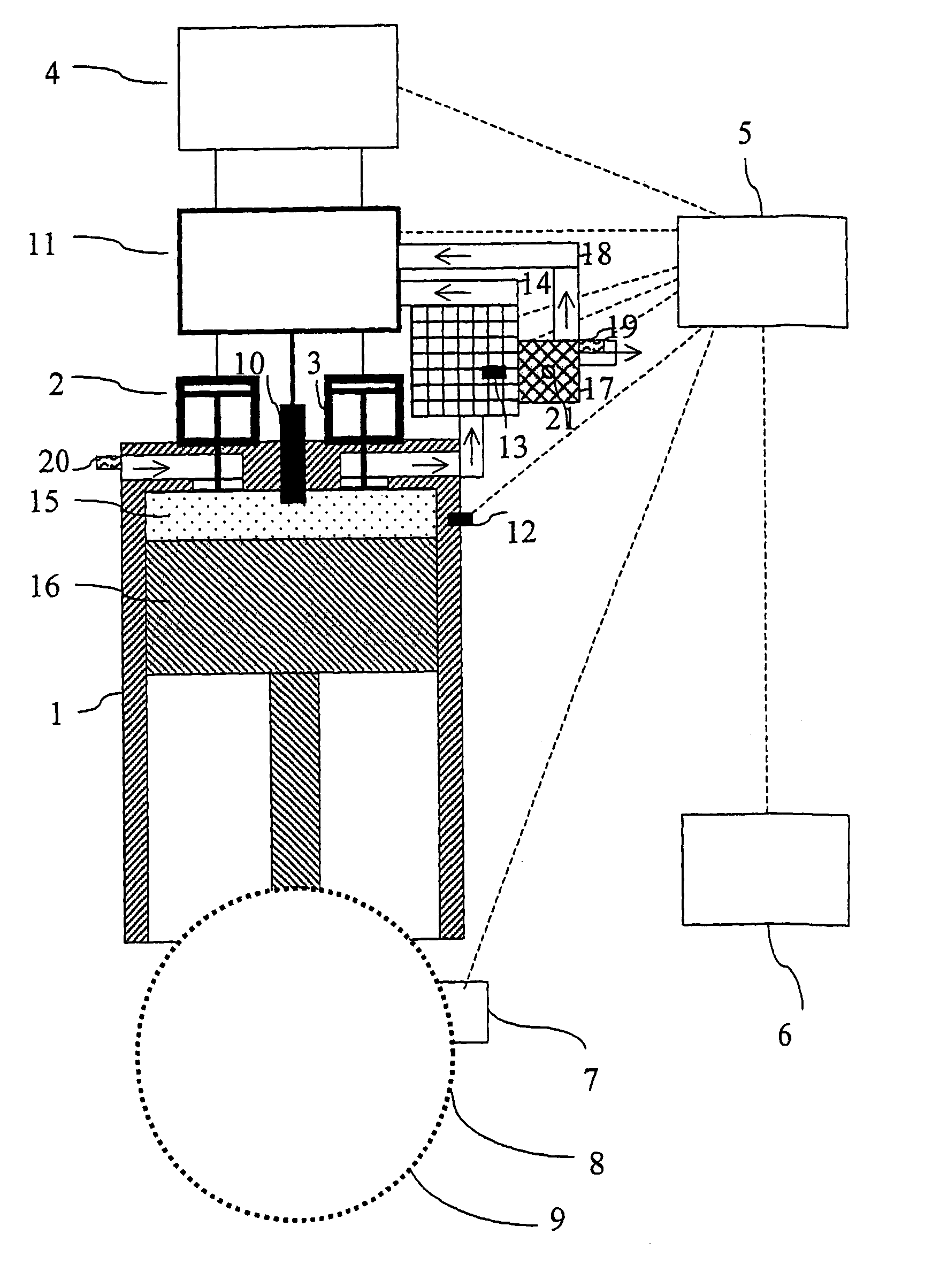 Internal combustion engine with steam expansion stroke