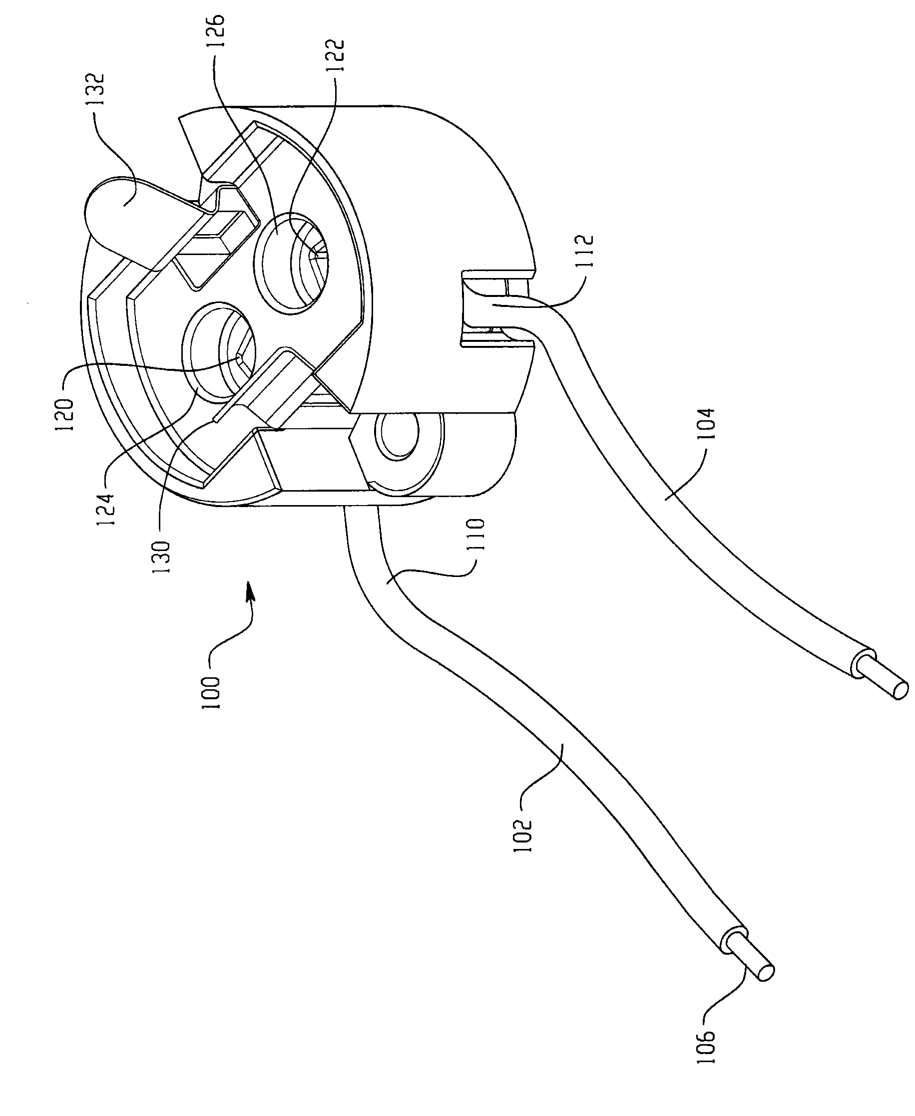 Igniter integrated lamp socket for hot re-strike of discharge lamp