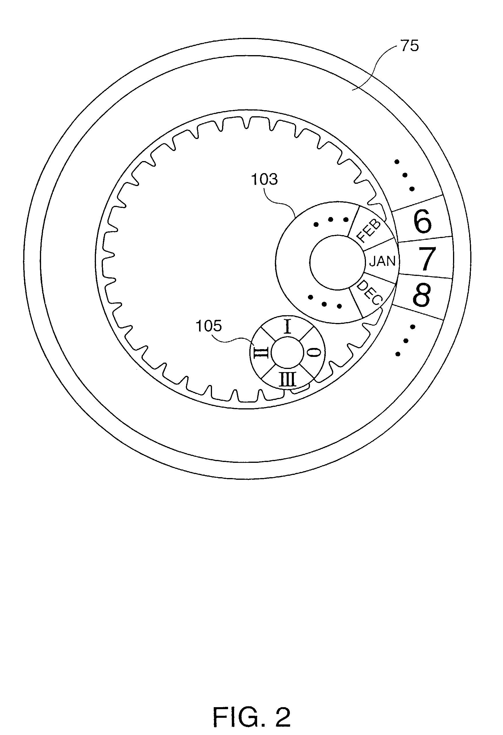 Electronic timepiece with a date display function