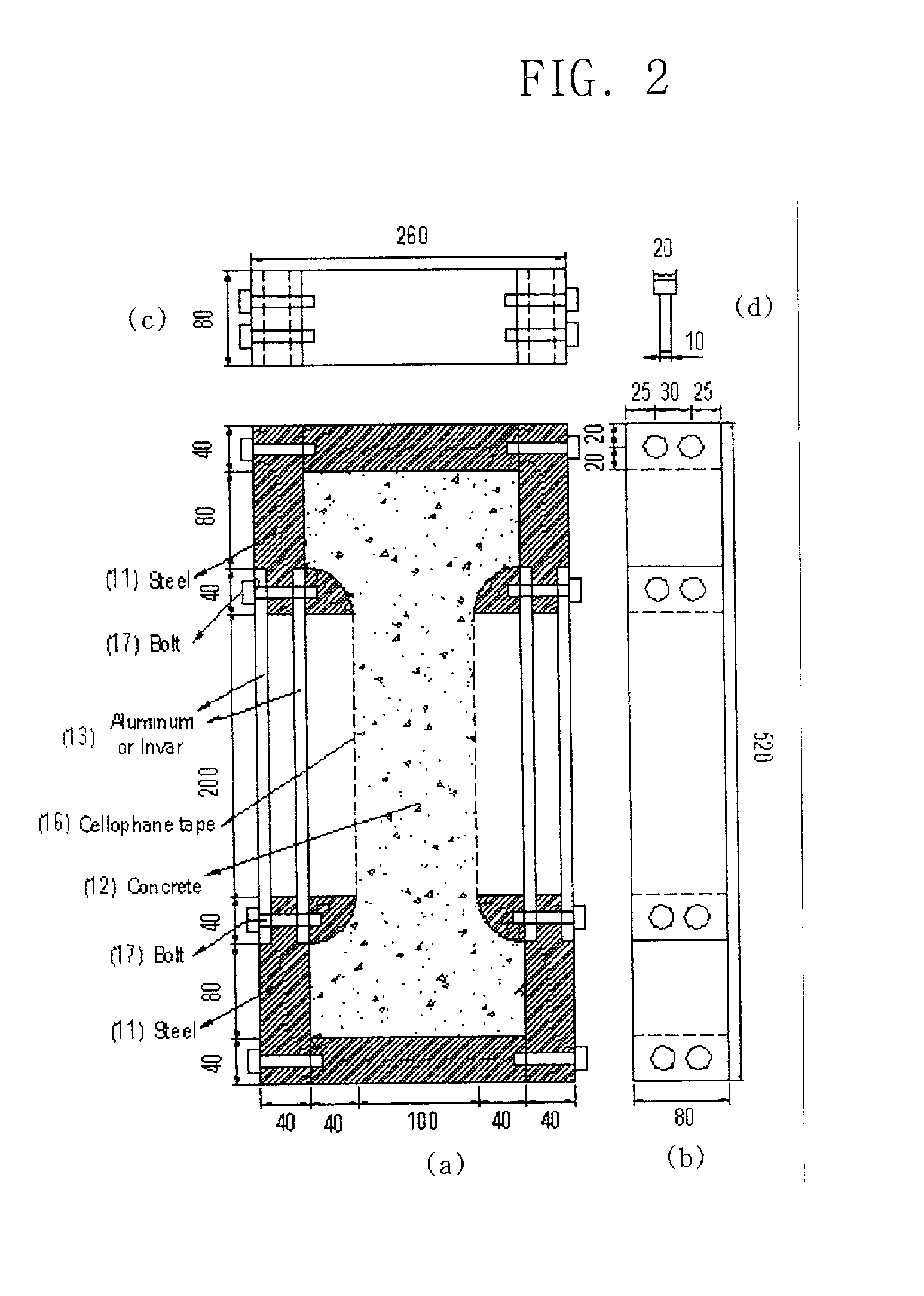 Apparatus for and method of measuring thermal stress of concrete structure