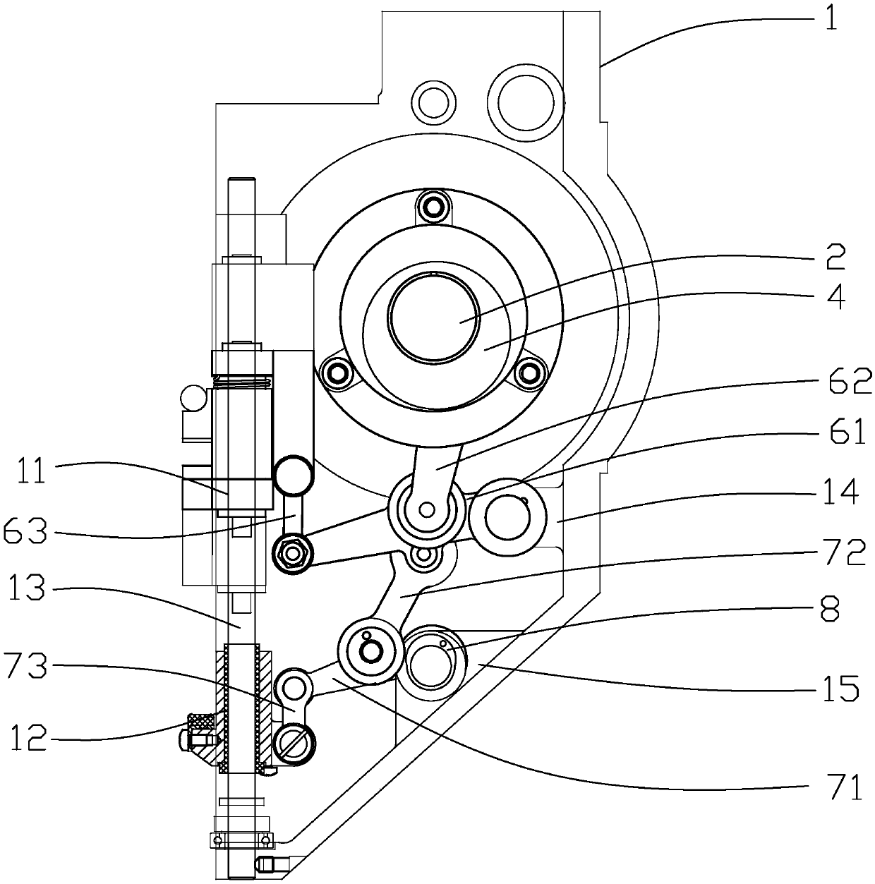 Needle rod-pressure pin driving device applied to computer embroidering machine