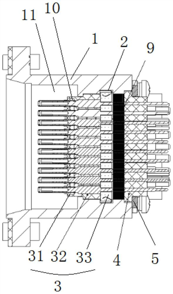 Filtering connector capable of transmitting photoelectric mixed signal