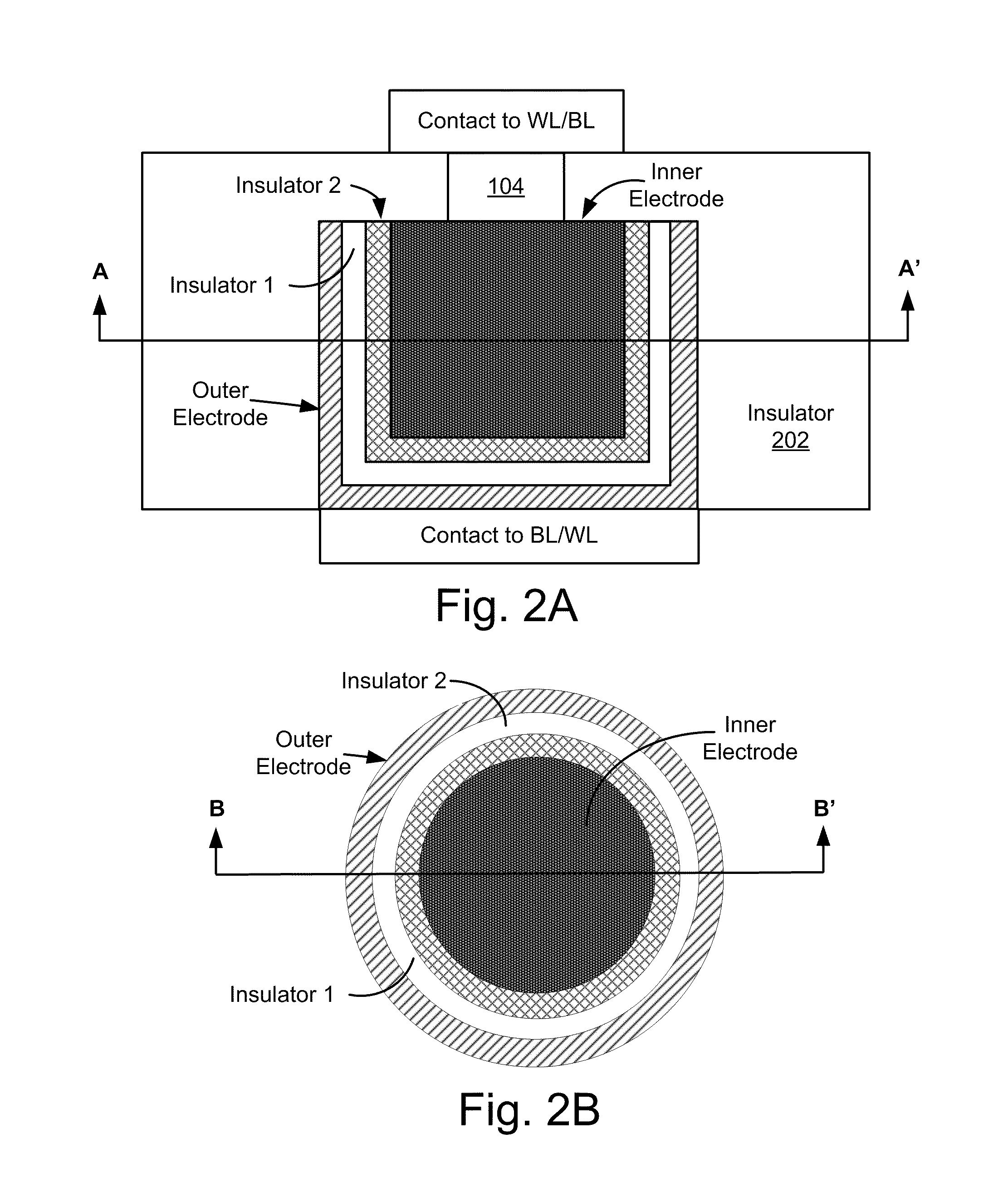 Damascene process for carbon memory element with miim diode