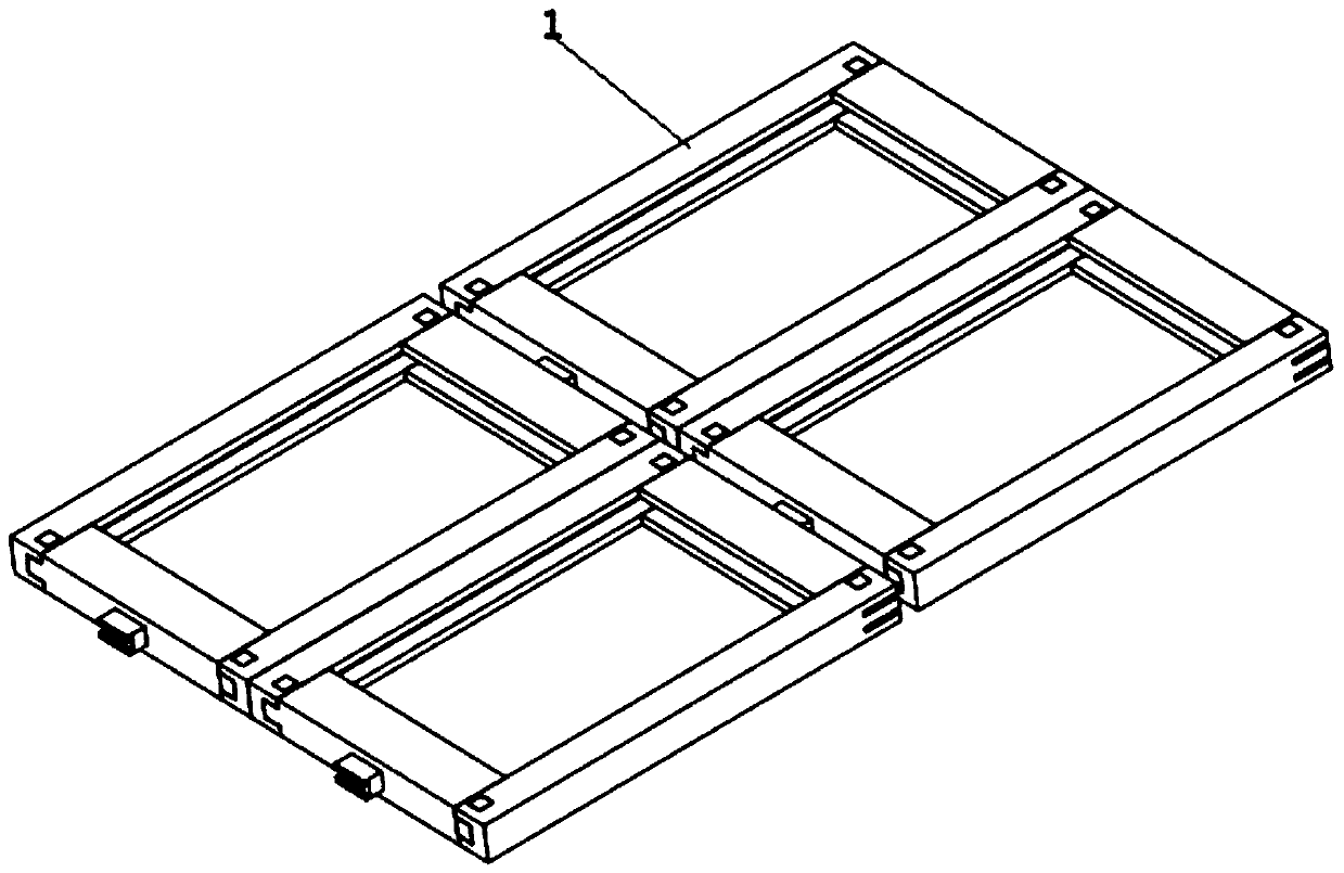 A photovoltaic module frame structure that is convenient for splicing