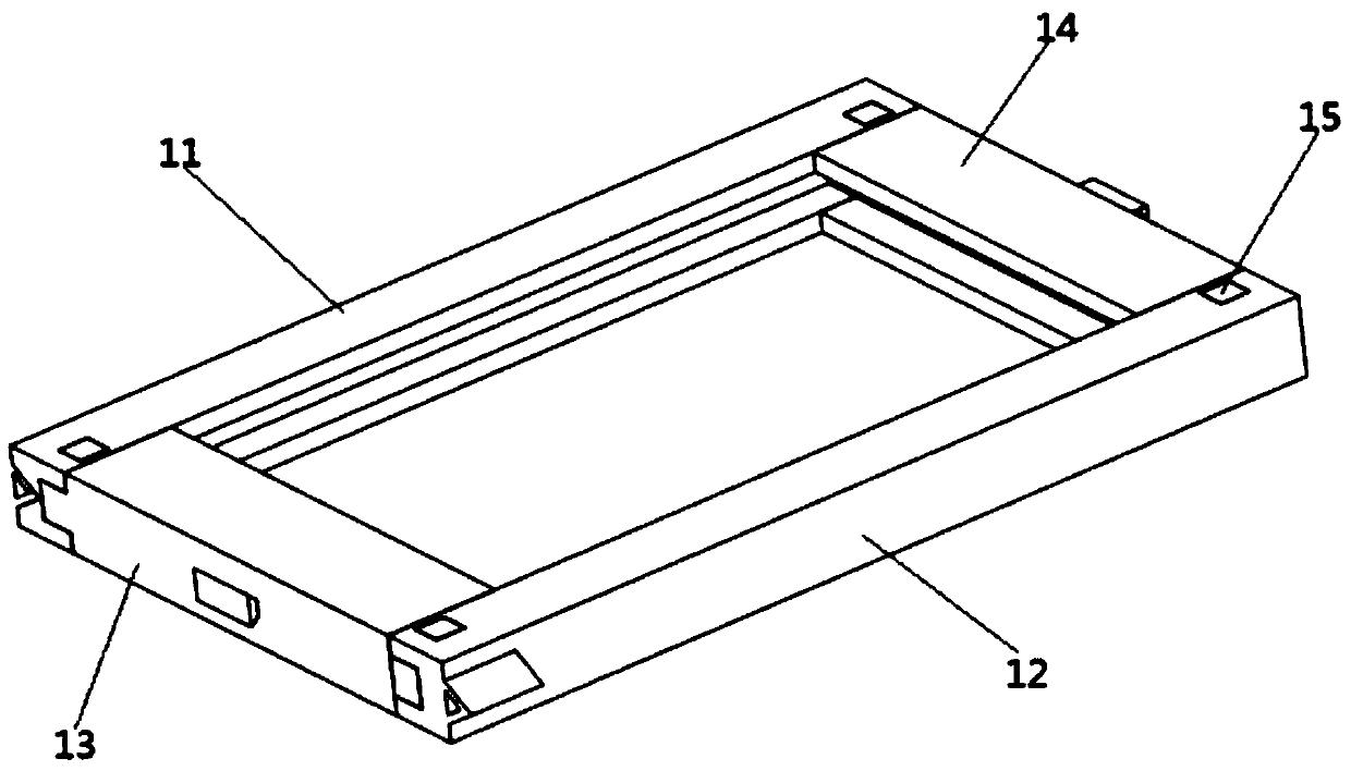 A photovoltaic module frame structure that is convenient for splicing